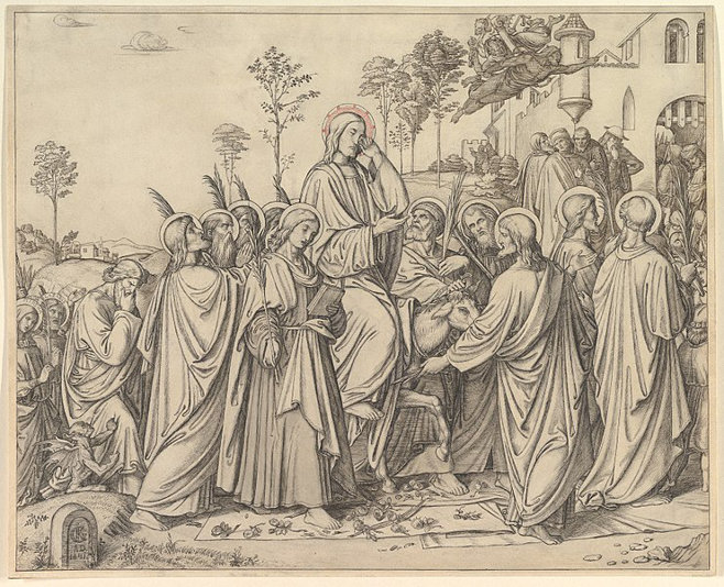 Gustav Ferdinand König's 'The Entrance of Christ into Jerusalem' (1841) via The Met, used w/o permission