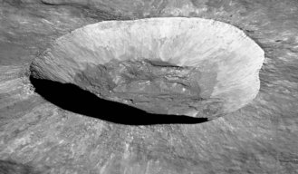 LRO's image: Giordano Bruno Crater 35.9°N 102.8°E.