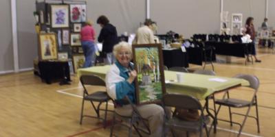Art Festival at Sauk Centre: a painter and painting