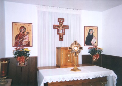 Interior of the St. Faustina Adoration Chapel