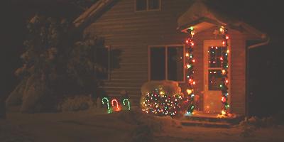 Christmas lights: another spot of color in Sauk Centre