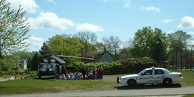 D.A.R.E. Helicopter at Holy Family School, Sauk Centre