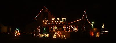 A holiday display of electric glee.