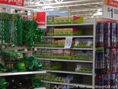 St. Patrick's Day and Easter stuff for sale. Sauk Centre, Minnesota