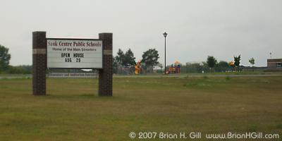 School open house sign in Sauk Centre, Minnesota