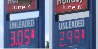 gas prices in Sauk Centre. Minnesota: June 2007