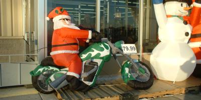 Santa on a motorcycle in Sauk Centre