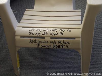 The poet chair, Sauk Centre, Minnesota