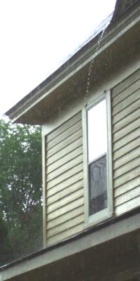 Rain and roof runoff in Sauk Centre, Minnesota
