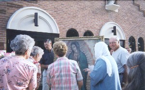 The Missionary Image of Our Lady of Guadalupe outside Our Lady of Angels Church in Sauk Centre