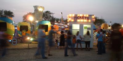 Evening on the midway, Stearns County Fair