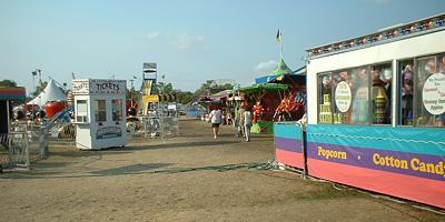 Quiet midway at the Stearns County Fair